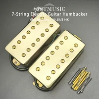 Guitarra Humbucker Pickup de 7 cuerdas, tornillo ranurado Dual en línea para guitarra eléctrica, negro, dorado, cromo