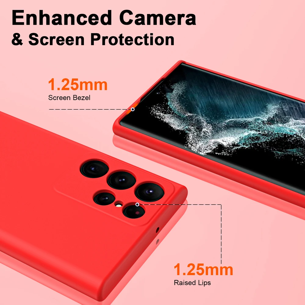 Flüssigsilikon-Telefonabdeckung für Samsung Galaxy S23 S24 S21 S22 S23 Plus S20 S21 FE S24 Ultra 5G Handyhülle – Detail 6