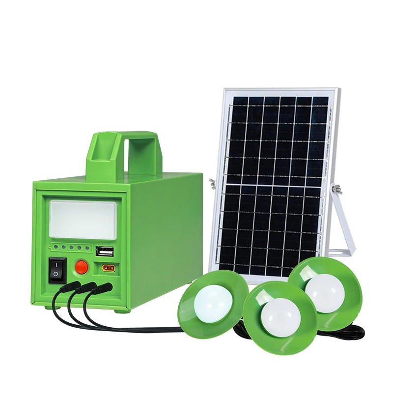 

Portable Solar Power Station Bank Generator For Outdoor Camping Hiking Travel Emergency Solar Led Lighting