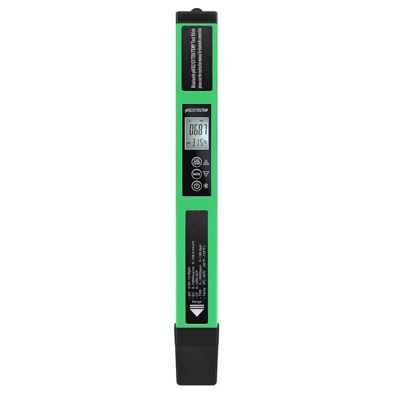 ABKD 5 In 1 Water Quality Tester PH/EC/TDS/CF/Temp With BT Multifunction Water Meter Digital PH Meter For Pool Hydroponics