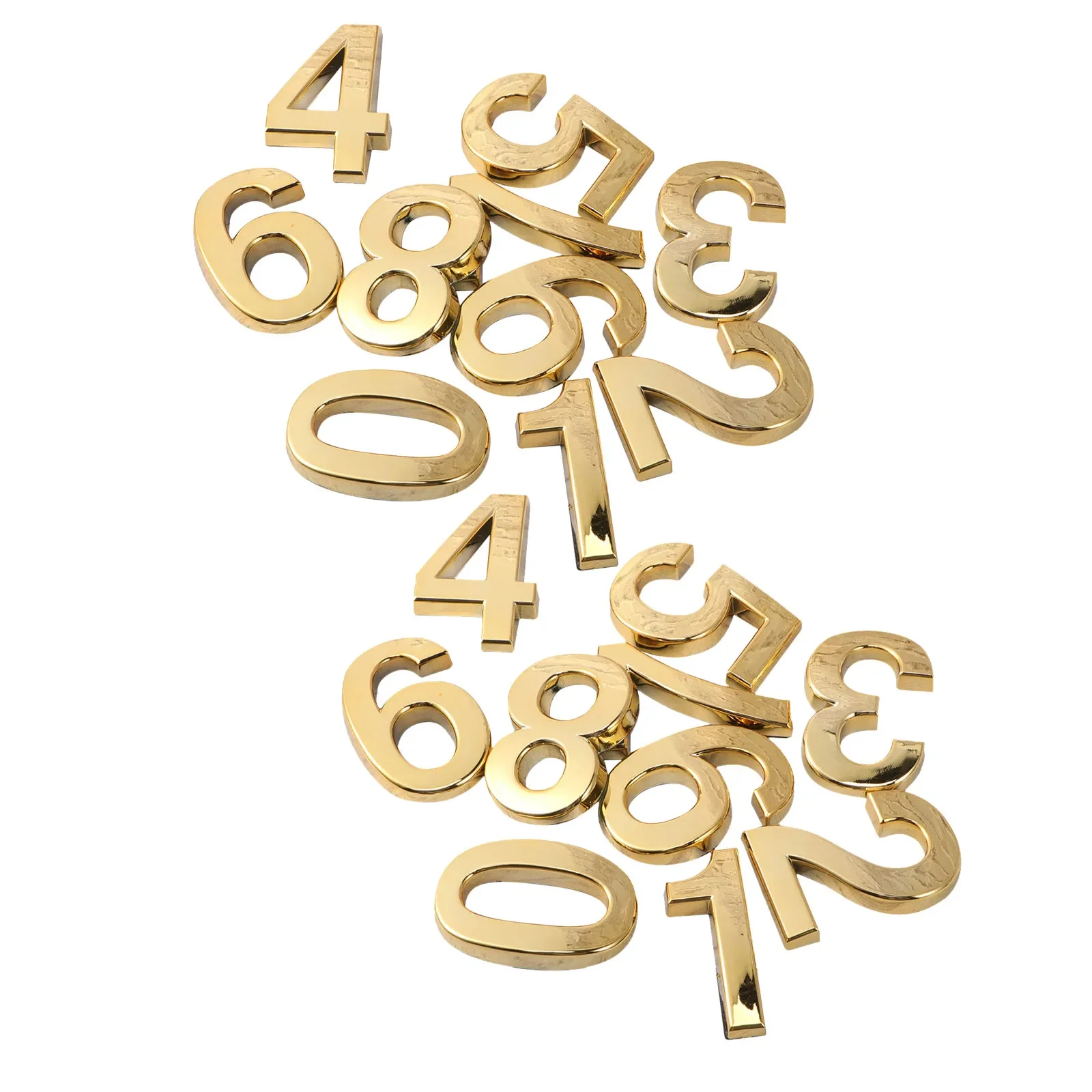 20 Pcs Adhesive Numbers Plaques Mailbox Reflective Bin Stickers Abs Trash Can