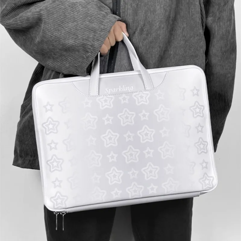 Ins Silvery Star حقيبة كمبيوتر محمول عالمية ماك بوك برو 14 حافظة 15 16 بوصة اللوحي ماك بوك ملحق محمول مقاوم للصدمات كمبيوتر محمول #2