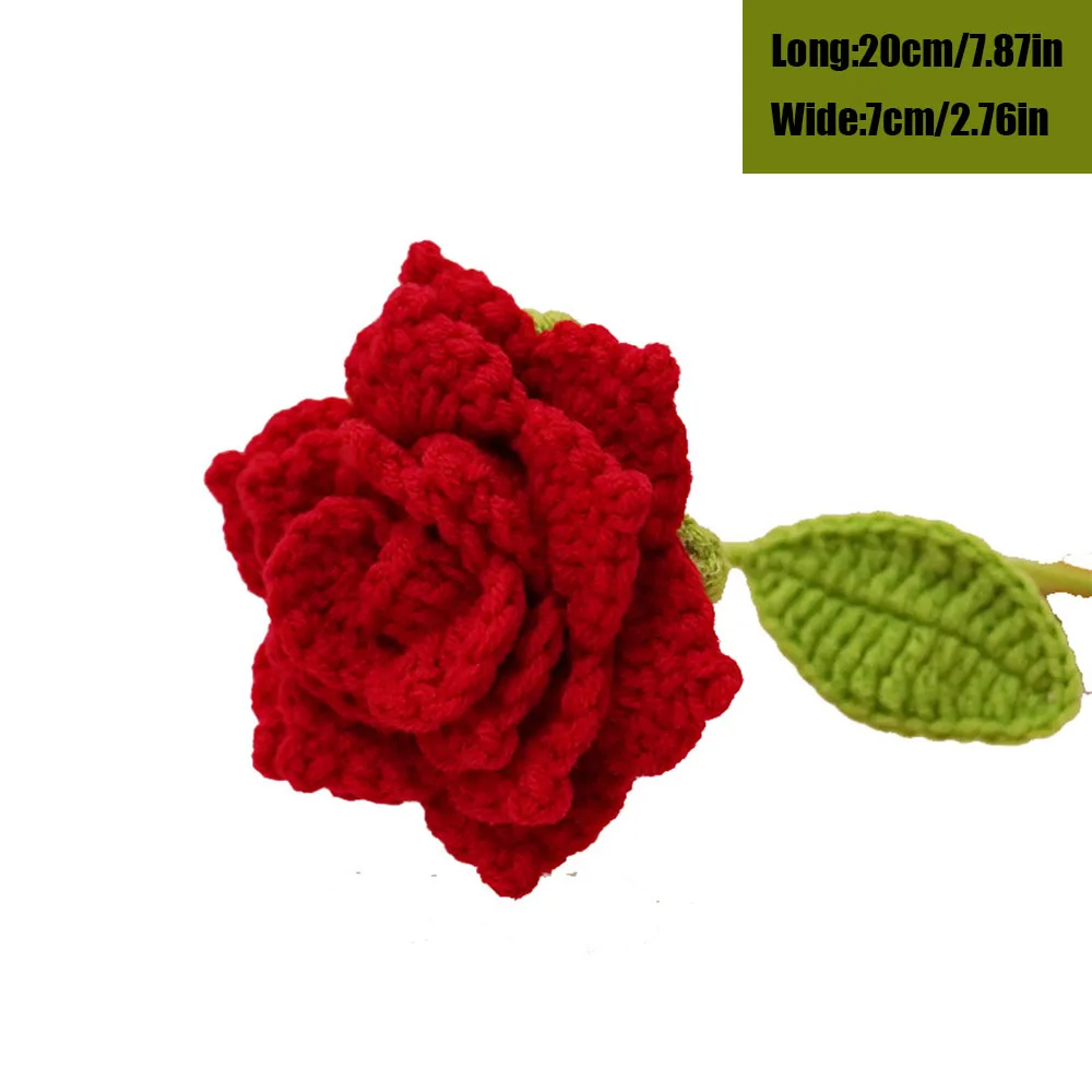 One set simulation rose - home flower arrangement finished finished pointy rose Creative hand-woven simulation flower bouquet ma