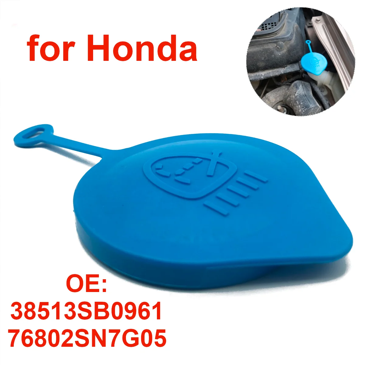 76802-SAG-H01 Windshield Washer Fluid Reservoir Tank Cap Bottle Lid Cover 38513SB0961 for Honda Accord Civic Jazz 76802SN7G05