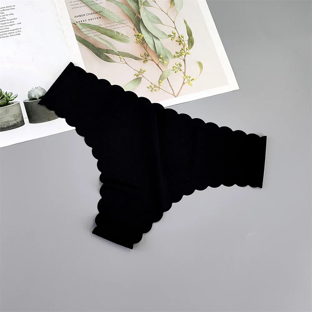 3 kusy bezešvých tanga kalhotek balení pro ženy, neviditelné vlákno, ledové hedvábí, sexy tangá, spodní prádlo, bikiny, plus velikost - náhled 5