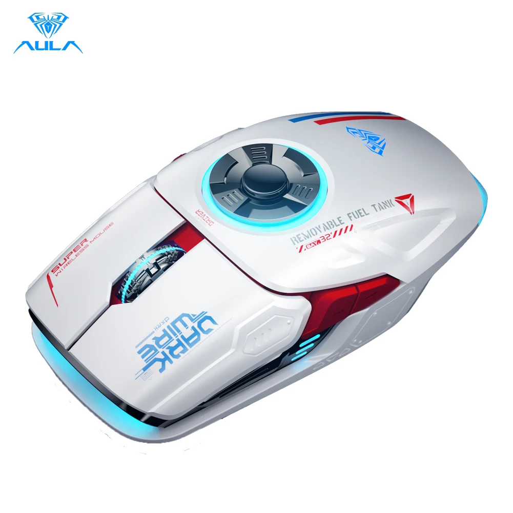 

AULA H530 Newest Wireless Mouse Four-Mode Decompress Charging Gyro Mouse Rotating Esports Gaming RGB Mouse