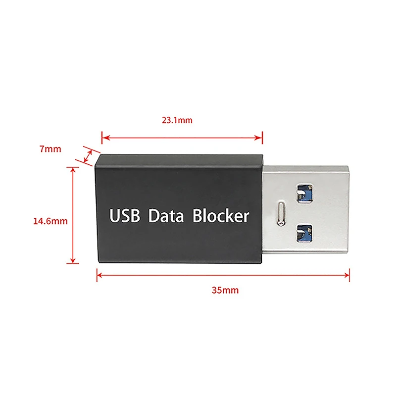 1pc Anti Hacking Charger-Only Convenient Data Sync Blockers USB Defenders for Travel Charging USB Data Blocker Prevention Data