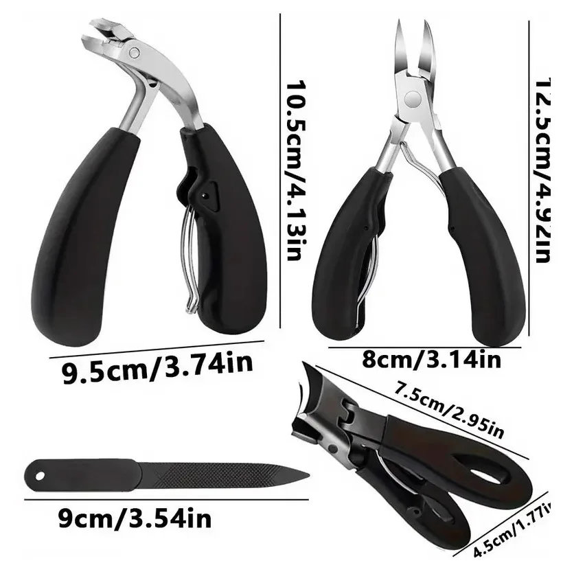 

Кусачки для ногтей из нержавеющей стали, большие отверстия, вторичная режущая кромка, набор кусачек для ногтей с защитой от брызг