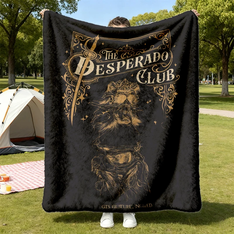 The Desperado Club Colors Flannel Blanket, Princess Donut Approved Flannel Throw, Dungeon Crawler Carl Mongo Cozy Blanke