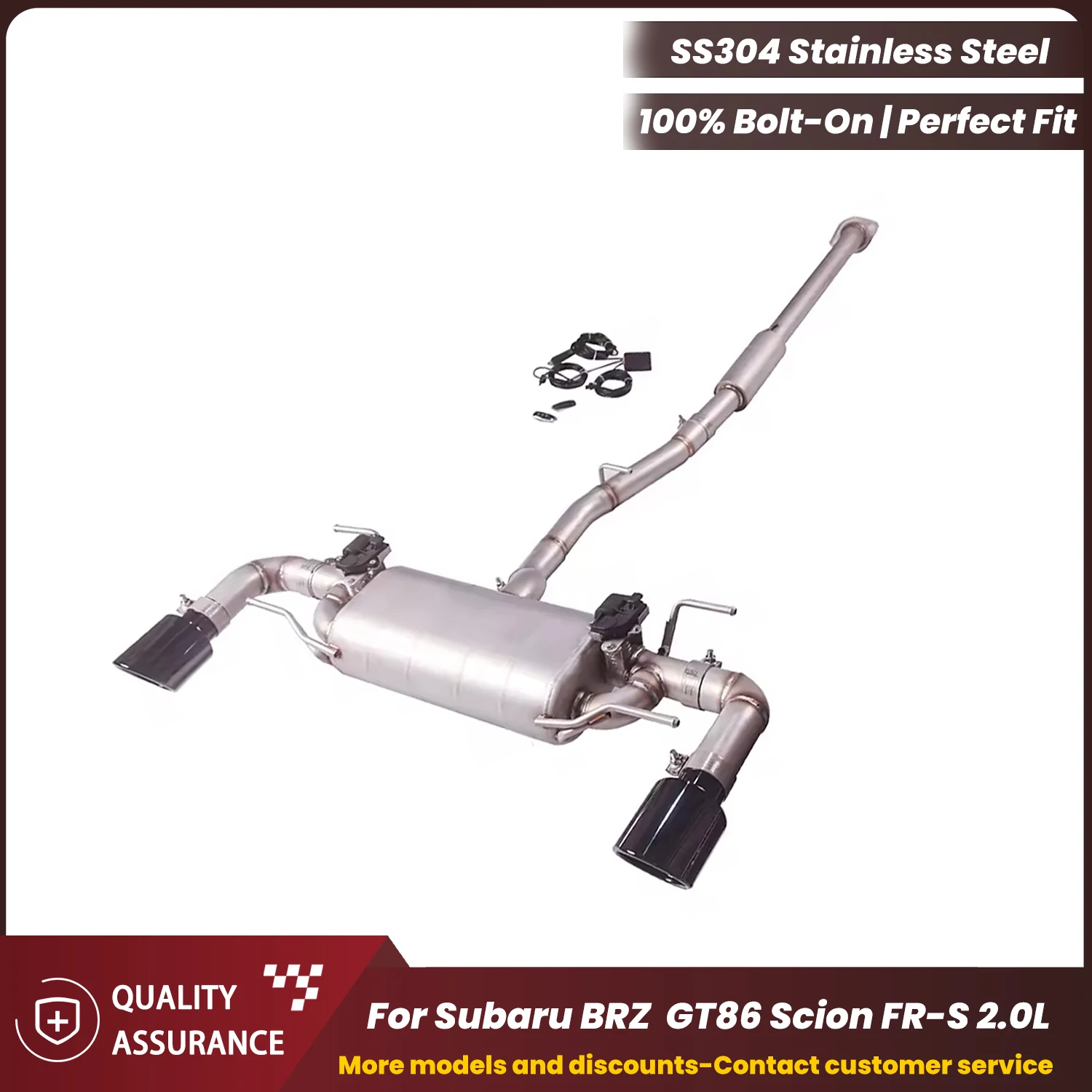 

ECCF SUS304 Stainless Steel Catback Performance Exhaust for Subaru BRZ Toyota GT86 Scion FR-S 2013 2.0L