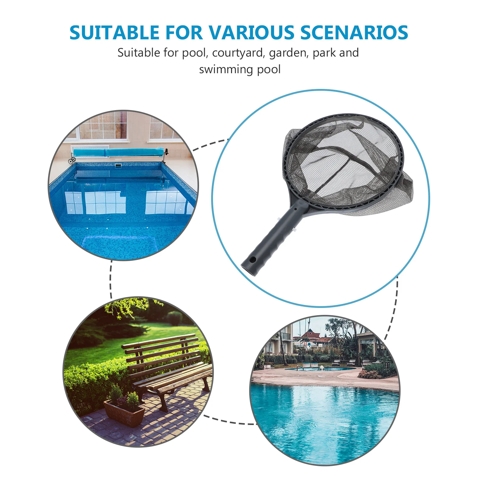 

Swimming Pool Scoop Net Portable Cleaning Tool for Leaves Bugs Debris High Quality Aluminum PVC Material Durable Long Lasting