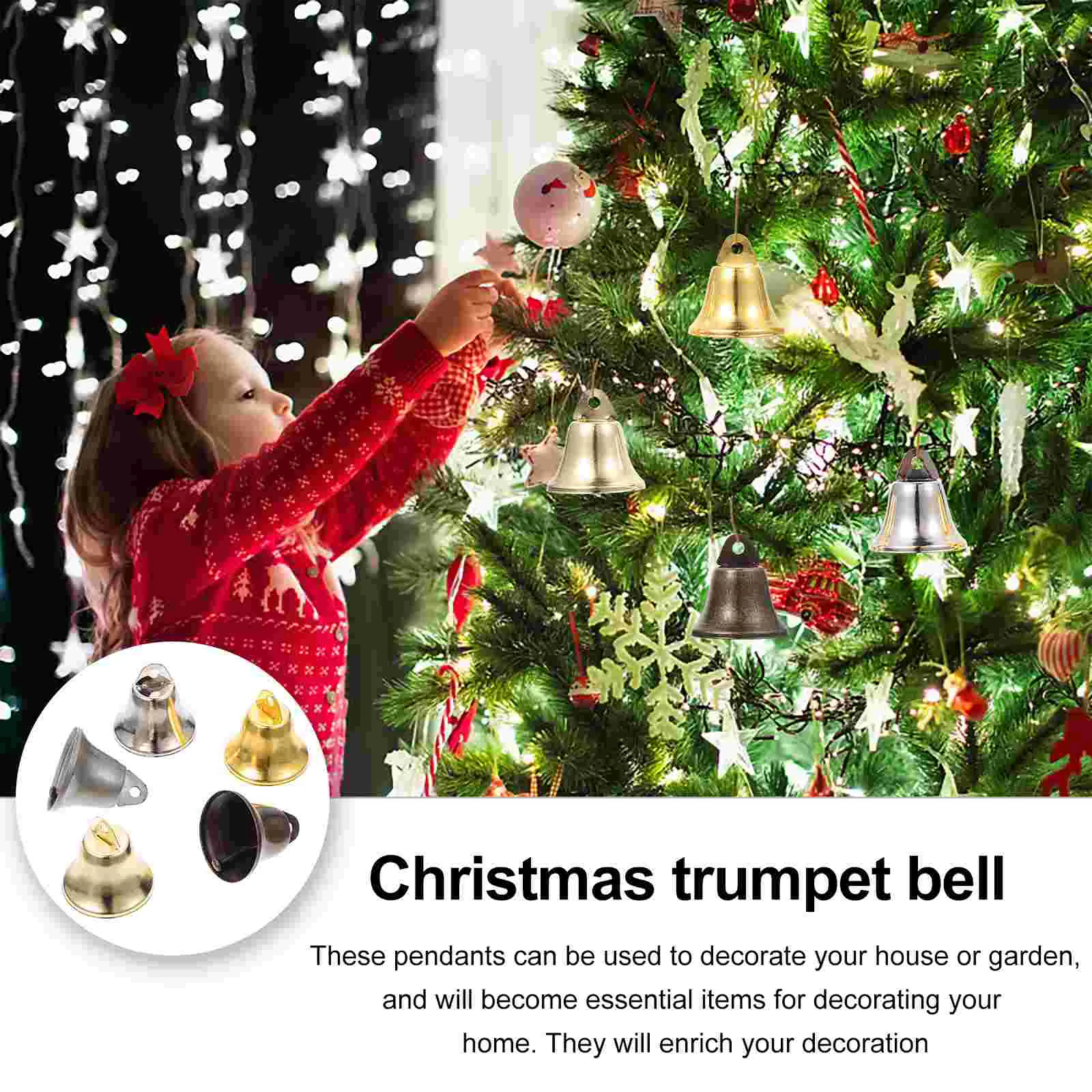 10 Pcs Christmas Bells Trustworthy Metal Cattle Xmas Ring Animal Iron Anti-theft Loud