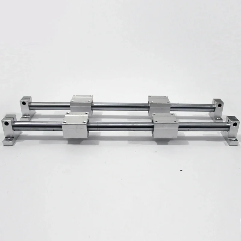 2Pcs Linear Shaft OD8/10/12/16mm 300 600 500 800mm 4Pcs SCS8/10/12/16UU Linear Bearing Blocks 4Pcs SK8/10/12/16 Bearing Support