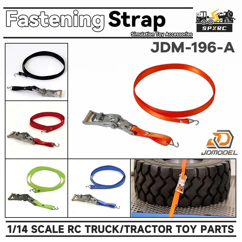 Binding Strap Tensioner Rope Tightener Fastening Strap JDM-196-A Length 39.5CM For 1/14 Tamiyaa RC Truck JDM DIY Toy Model Parts