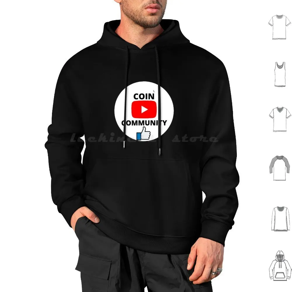 Youtube Coin Community Hoodie cotton Long Sleeve Highhocreations High Ho Silver Youtube Subs Subscribers Subscriber Follow