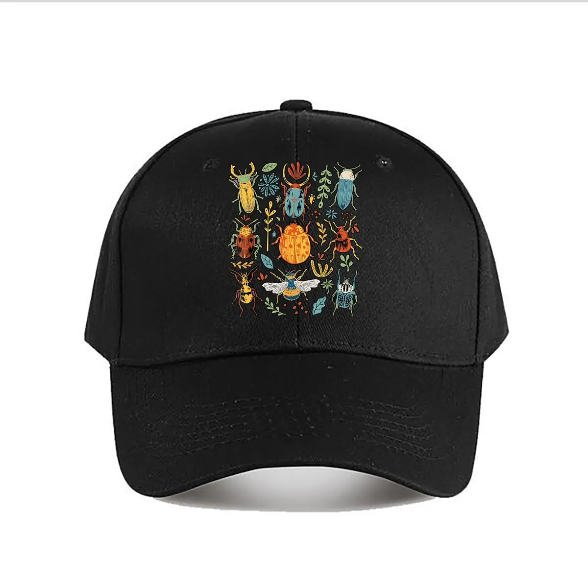 Fun Insects Print Purple Baseball Cap Fashion Men Sunhat Women's Outdoor Sports Snapback Cap