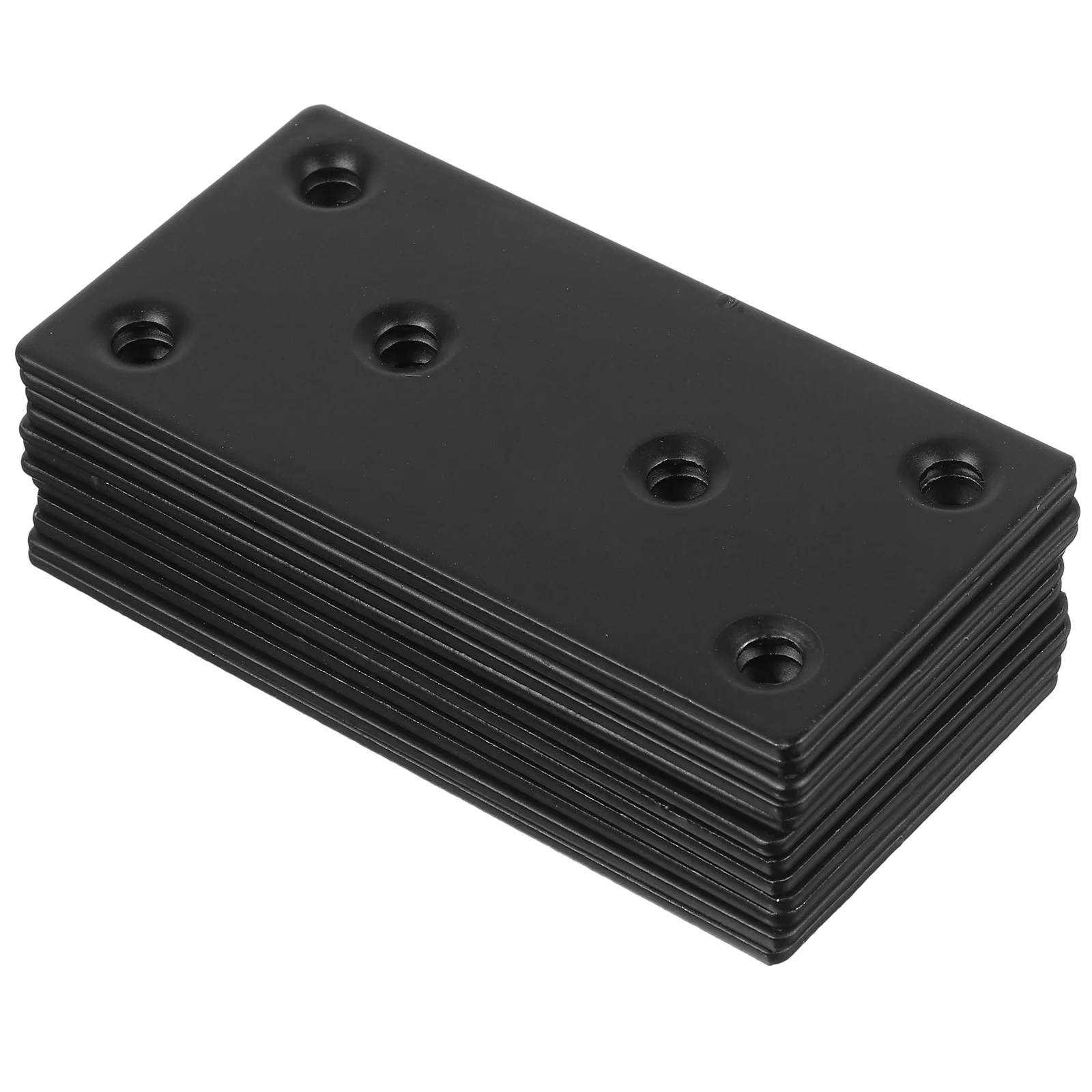 

12Pcs Black Corner Brackets Stainless Steel Flat Metal Plates Mending Plates for Wood Furniture Fixing Supports Metal Brace