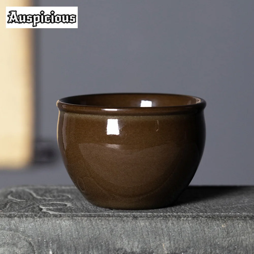 110ml High-end Longquan Celadon Teacup Tea-dust Glaze Master Cup Fengshui Tank Tea Bowl Mugs Chazahn Kung Fu Teaware Gift Box