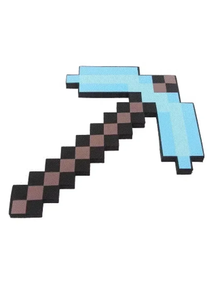 30~45cm Minecraft Schaumstoff-Schwert Blau Lila Grau Axt MC Schaufel Diamant-Hacke Gelbes Schwert Meine Welt EVA Spielzeug für Outdoor-Cosplay