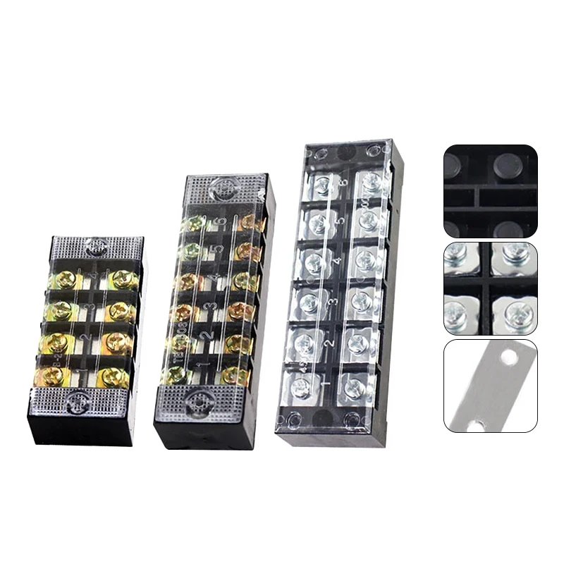 10PCS 600V 15A Barrier Strip Terminal Block Wire Connector TB-1503 TB1504 TB1505 TB1506 TB-1510 TB-1512 TB-2503-2504-2506-2508
