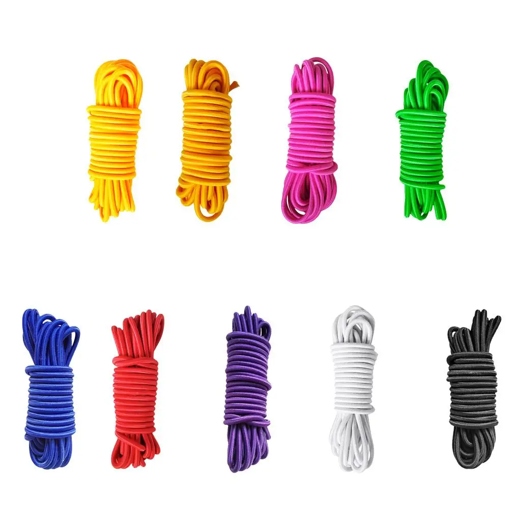 4mm x 10 Meters Strong Elastic Bungee Rope Shock Cord Tie Down DIY Various Color High Quality