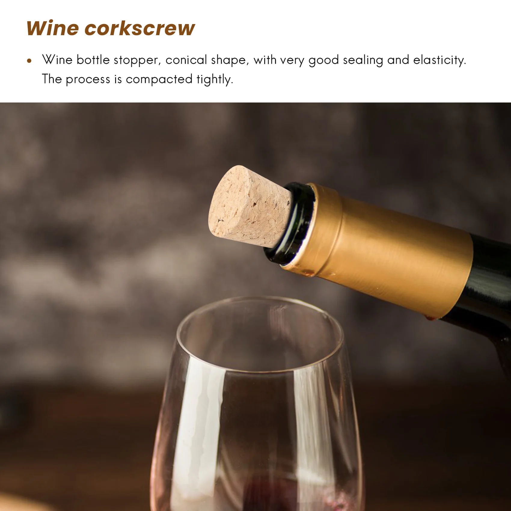 ABSS-20Pcs/Lot Natural Wood Corks Wine Stopper Wood Bottle Stopper Cone Type Wine Bottle Corks Plug Sealing Cap Beer Bottle Cork