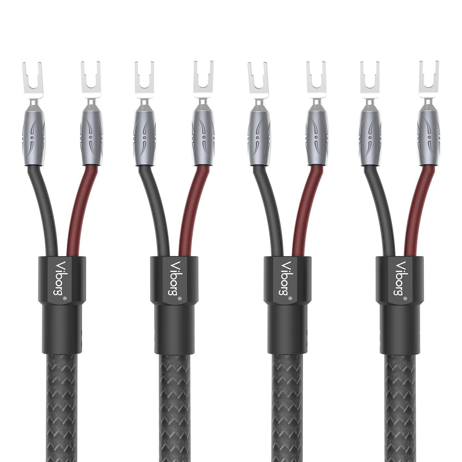 

Viborg VS901 High fidelity Speaker Cable With Viborg Pure Copper Spade Plug HIFI Speaker Cable Audiophile for HiFi, Home Cinema