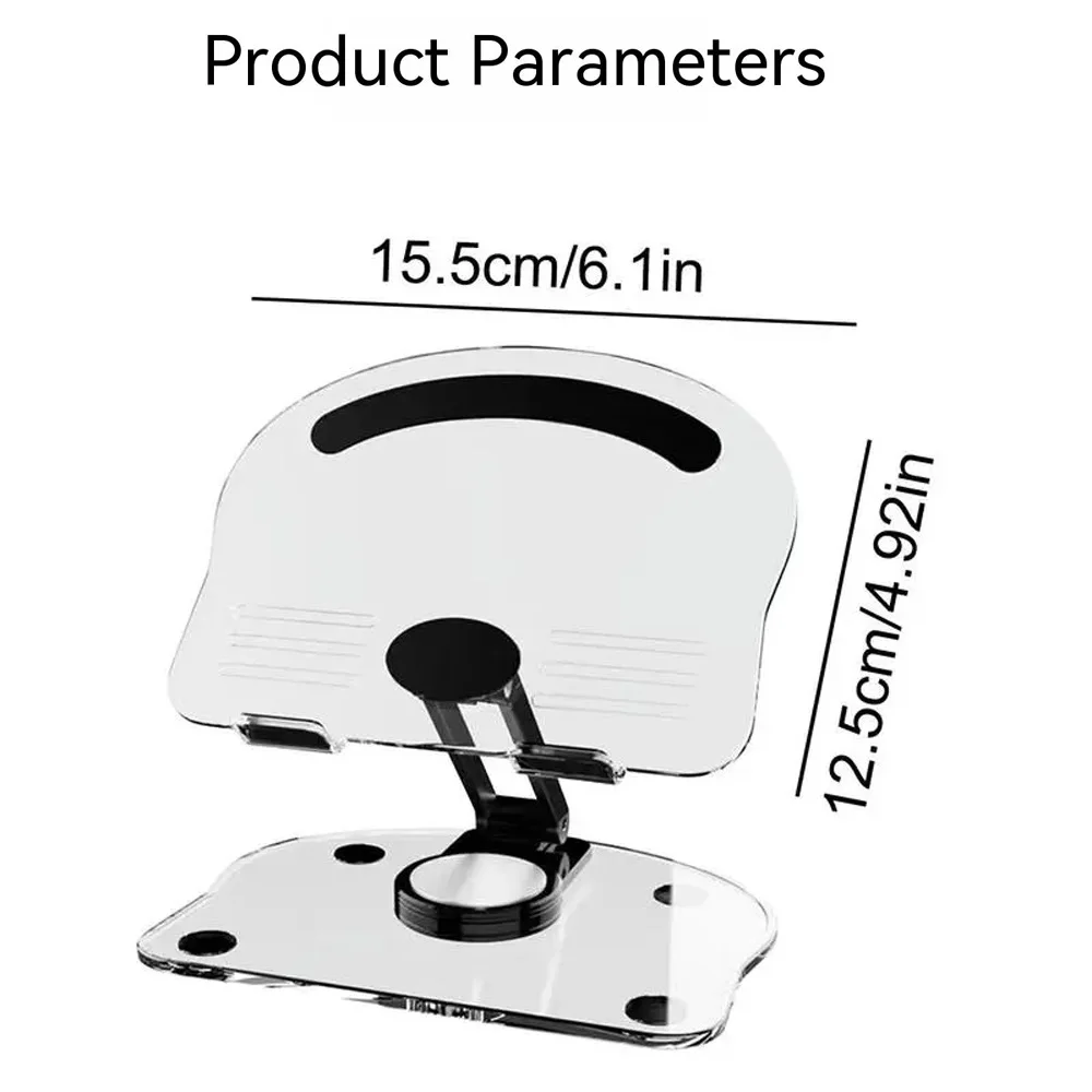 360 °   Obrotowy akrylowy stojak na tablet do iPada Pro Air Mini Regulowany składany uchwyt antypoślizgowy na biurko do podkładki 4,7-13 cali