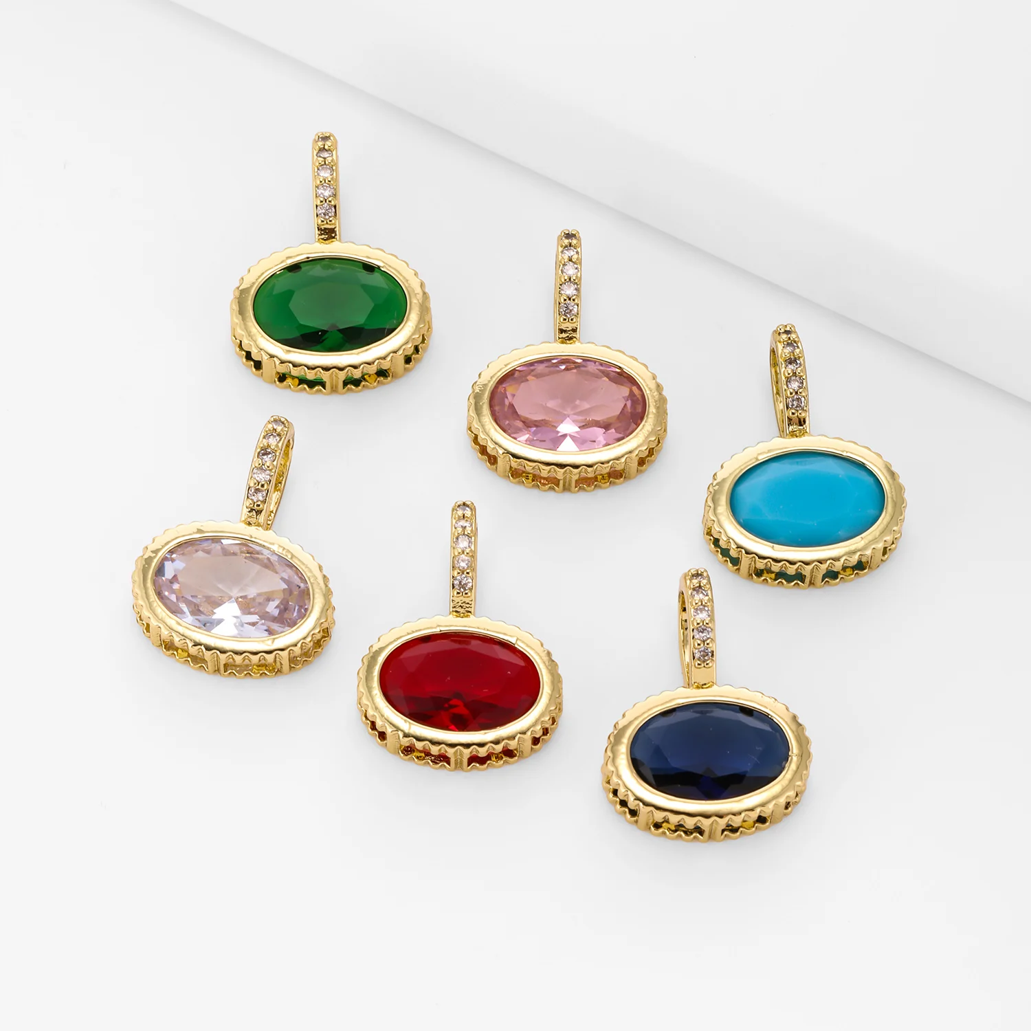 Fully Crystal Ellipse Shaped Pendant High Quality Copper Zircon Jewerly Accessories Dinner Party Show For Women Gifts Daily Wear