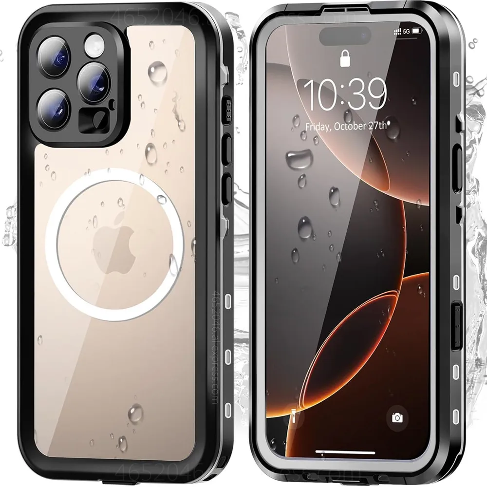 

IP68 Waterproof For iPhone 16 Pro Max 15 Plus 14 13 Phone Case with MagSafe Snowproof Dustproof Shockproof 360 Protection Cover