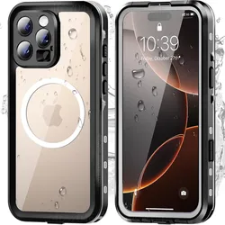 IP68 Waterproof For iPhone 16 Pro Max 15 Plus 14 13 Phone Case with MagSafe Snowproof Dustproof Shockproof 360 Protection Cover