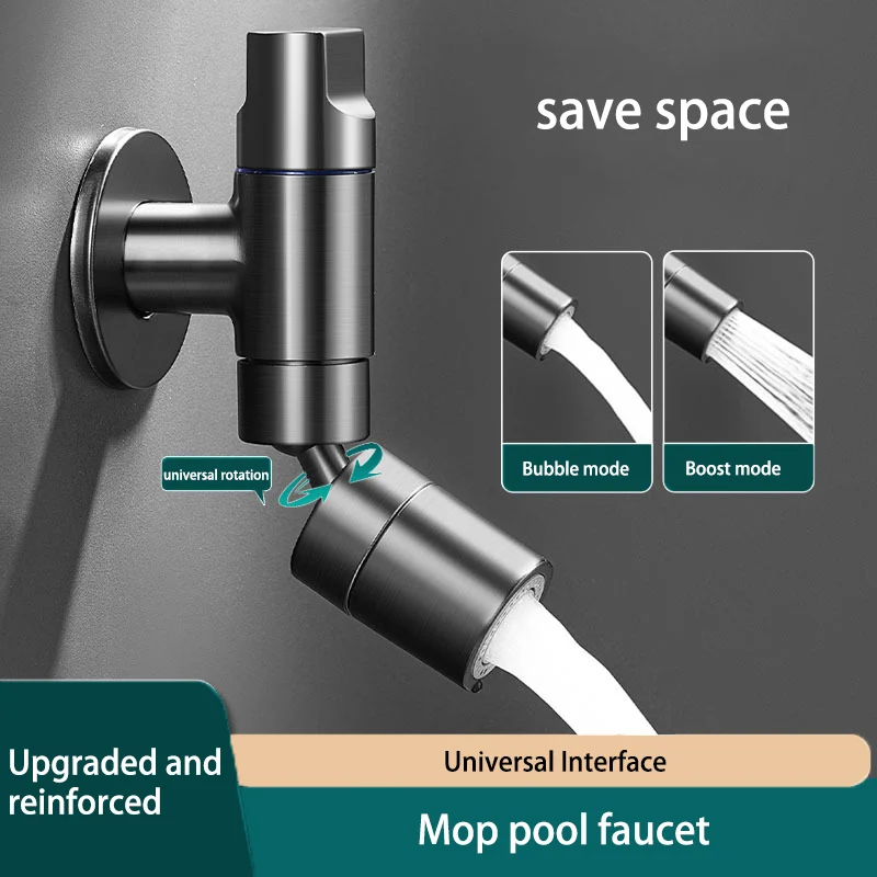 

Mop Sink Faucet Extended Splash-proof Universal Rotatable Balcony Bathroom Household Mini Wall-mounted Extender