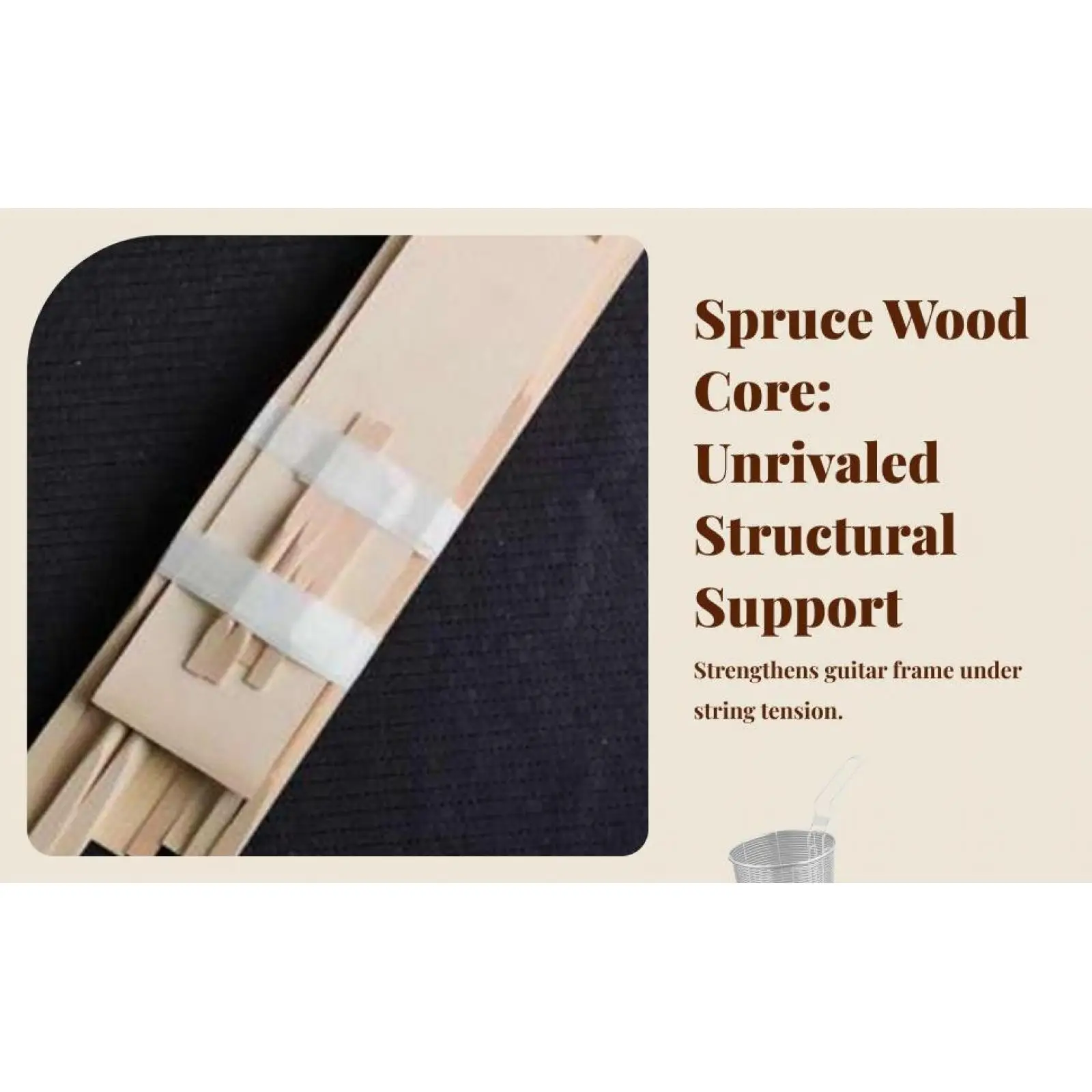 Spruce Bracewood Kit Guitar Brace Wood Set Smooth Finish Luthier Guitar Tools Parts for Acoustic Guitar Makers