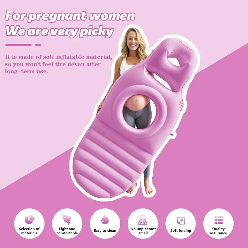 Inflatable Pregnancy Pillow Yoga Mat For Pregnant Women Inflatable Mat Mattress Pregnancy Maternity Body Bed Pillow Sleeping Mat view 2