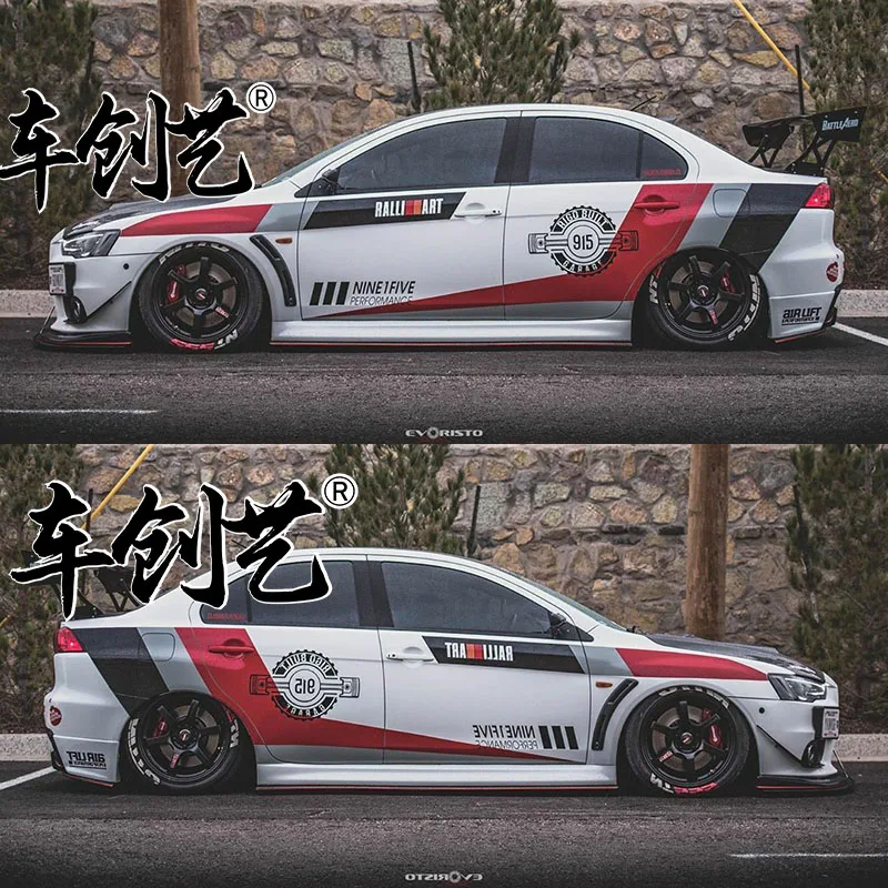 

Автомобильная наклейка, виниловая наклейка для Mitsubishi EVO LANCER, внешнее украшение на кузов, специальные аксессуары для спортивных наклеек