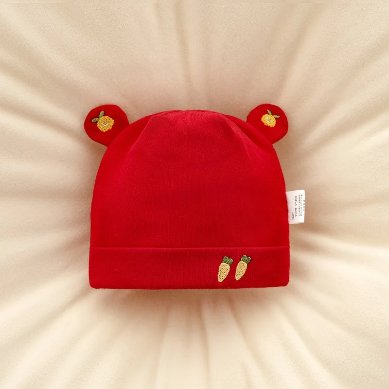 Hot Baby Hat Postpartum Hat Spring Autumn Edition Winter Baby Newborn Red Fetal Hat Newborn Fontanelle Hat Baby Gorras