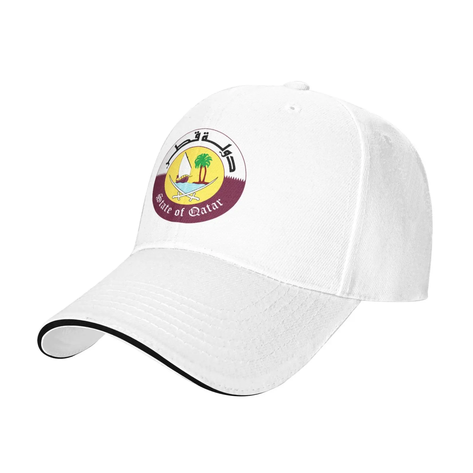 قطر شعار طباعة قبعة بيسبول للجنسين قابل للتعديل قبعة ساندويتش خمر في الهواء الطلق الصيف السفر الشمس Snapback قبعة للنساء للرجل