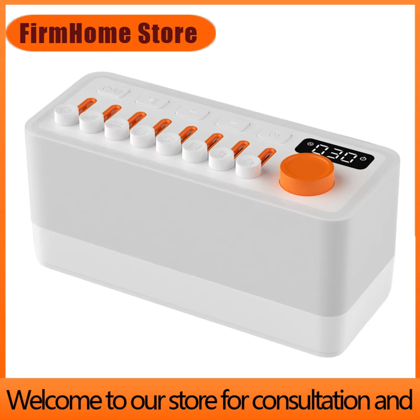 FirmHome StoreSmart Sleep Aid Speaker RGB 12 Colors Night Light With 8 Nature Sounds White Noise Sleep Machine Bluetooth-compati