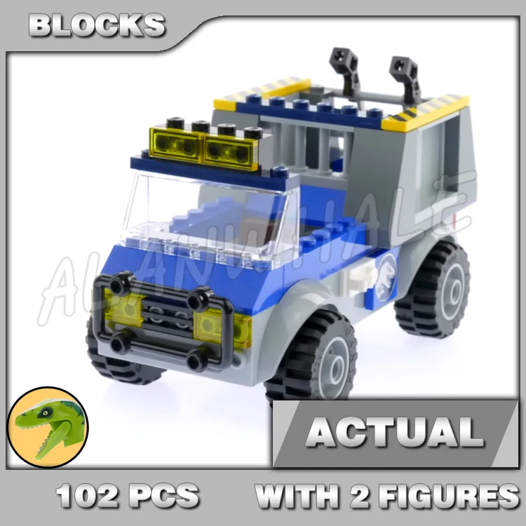 

102 шт. динозавр World Juniors Dino Rescue Truck Cage 10919 строительные блоки игрушки, совместимые с моделью