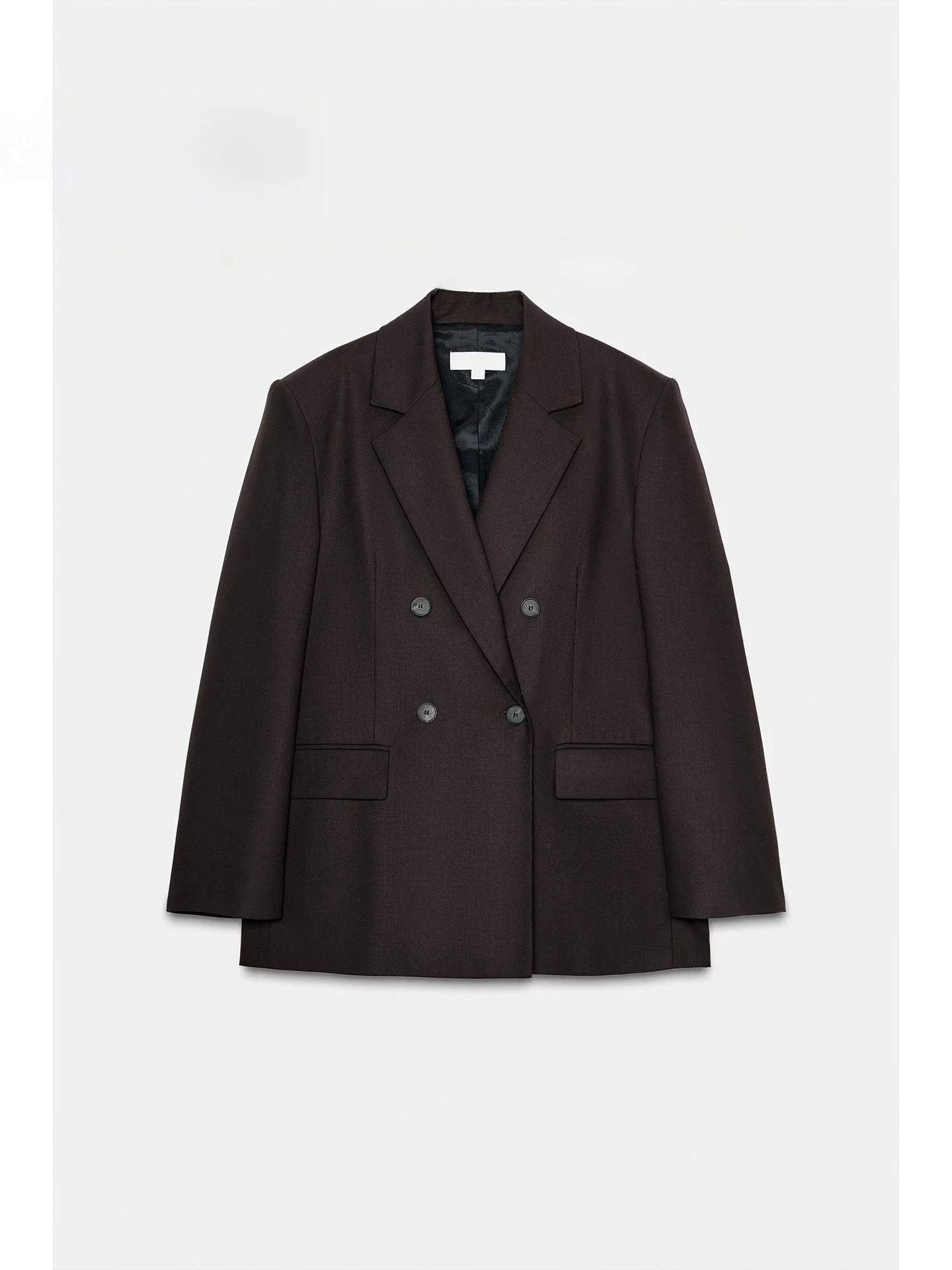 

Повседневный двубортный женский костюм Long Sve, джатовые подушечки, свободный крой, для отдыха, модное зимнее новое поступление