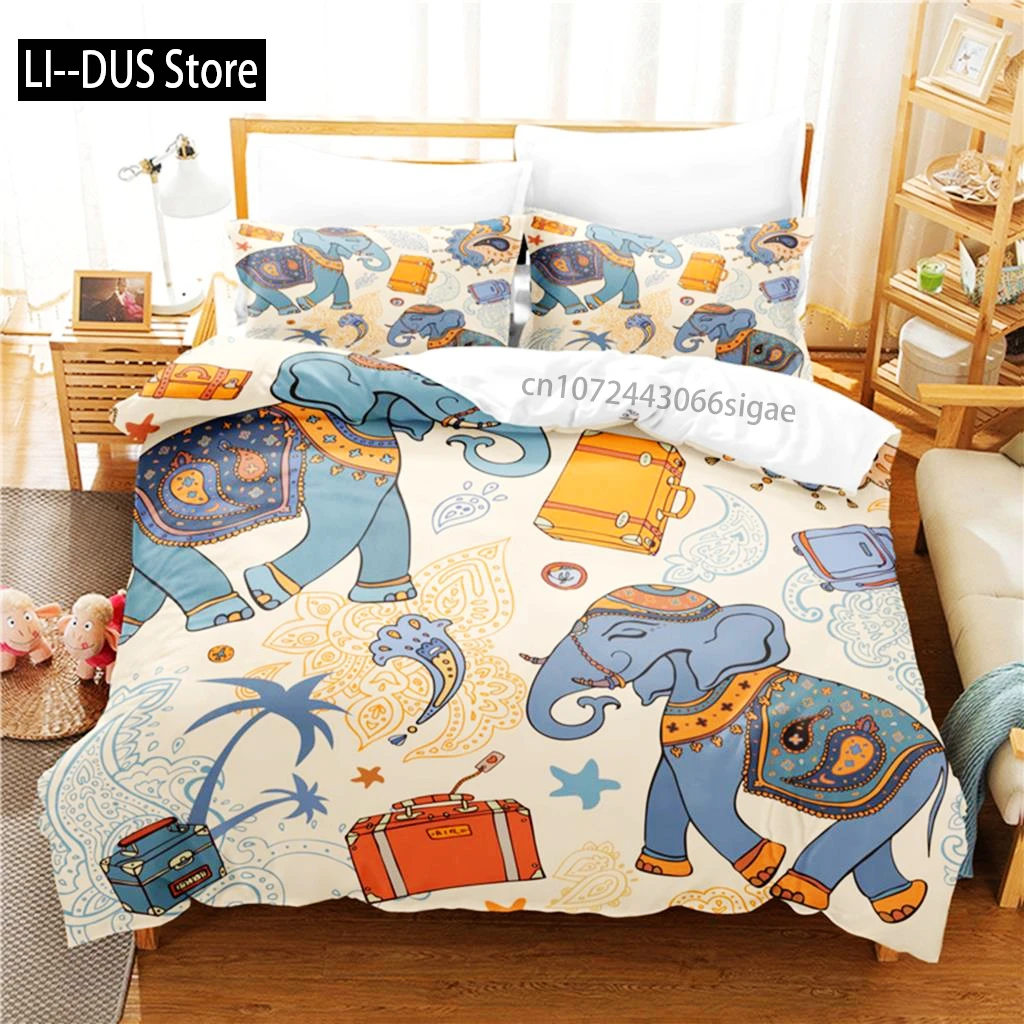 Elephant Bedding Set Duvet Cover Set 3d Bedding Digital Printing Queen Size Bedding Set Fashion Design