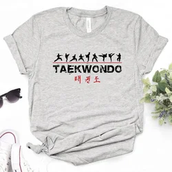 Taekwondo t-shirts women comic Y2K anime t-shirts girl manga Japanese streetwear clothes