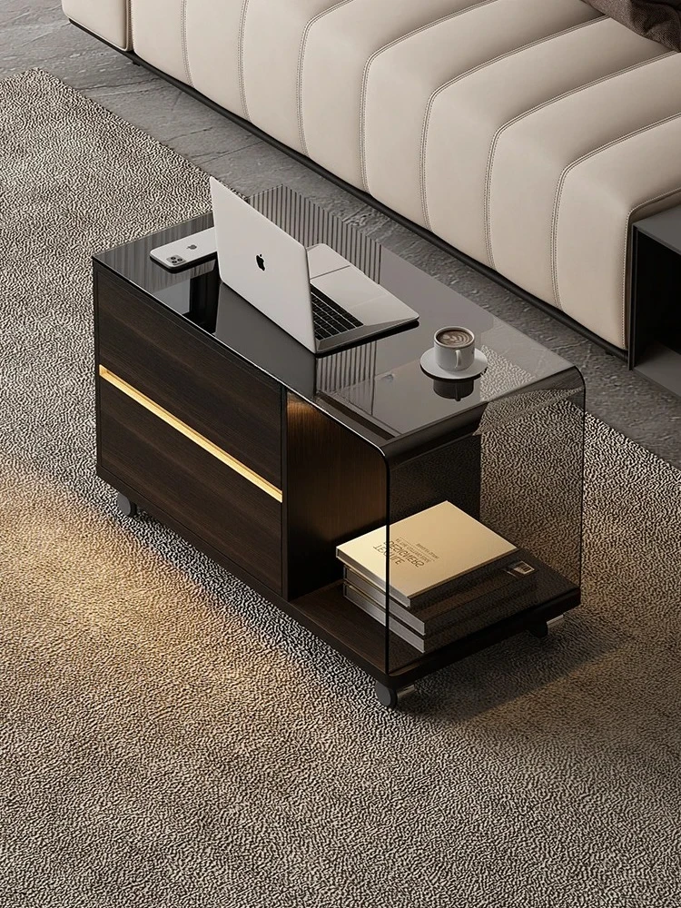 

Боковой шкаф для дивана, съемный итальянский минималистичный боковой шкаф для хранения, боковой шкаф, светлый роскошный высококачественный домашний шкаф для гостиной