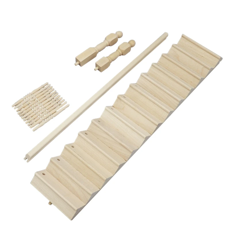 

Миниатюры кукольного домика A88M, 1/12 деревянная лестница, стремянка, лестница с перил, модель декора кукольного дома, модель 2