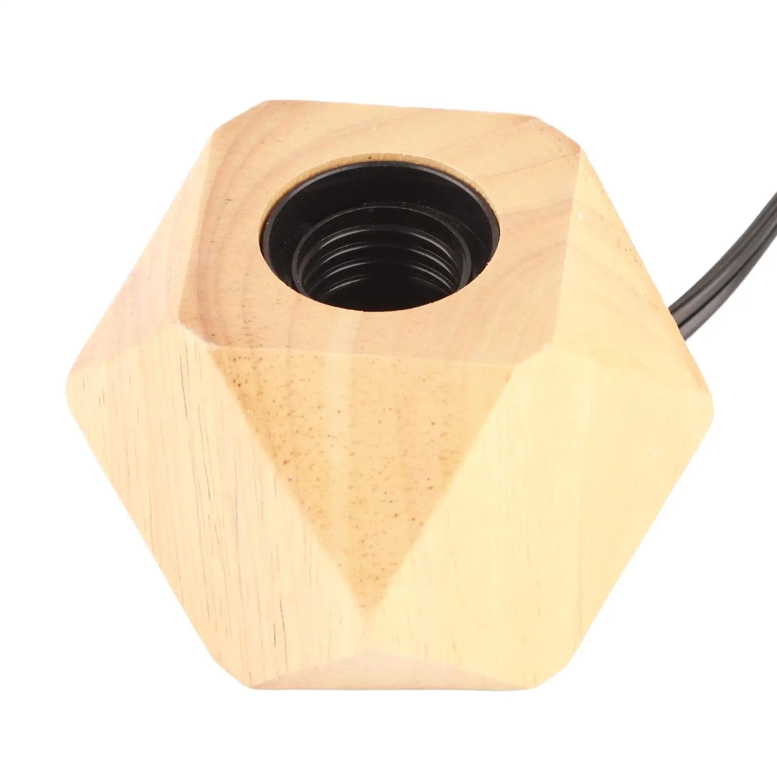 Stylish 170cm Cable Length Adjustable Brightness E27 Socket Minimalist Wooden Table Lamp Base High Grade Texture