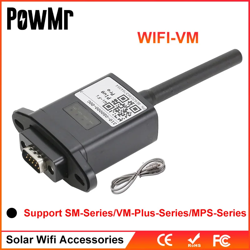 

PowMr WiFi Module Wireless Device With RS232 Remote Monitoring Solution For MPPT Off Grid Hybrid Solar Power Inverter WIFI Port