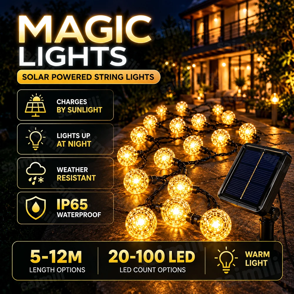 Outdoor Lighting Event - 실외용 태양광 버블 볼 모양의 요정