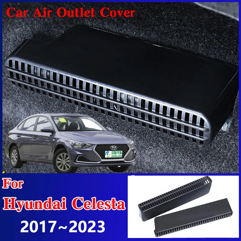 2x Car Air Condition Vent Covers For Hyundai Celesta ID 2017 2018 2019 2020~2023 Protective Under Seat Grille Outlet Accessories