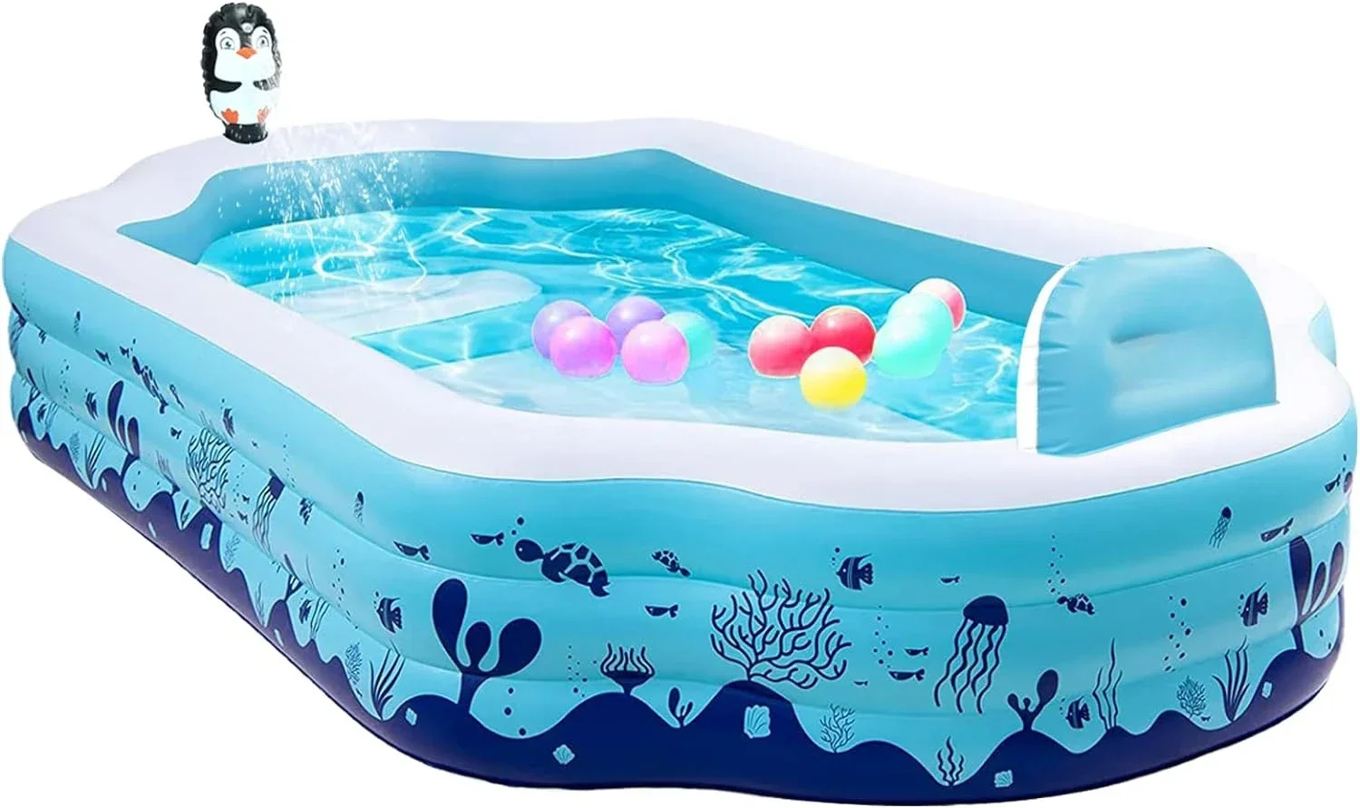 

Inflatable PoolLarge Above Ground Swimming Pool for Family,Adults, and Kids Thickened Design for Backyard,Garden,and Outdoor Fun