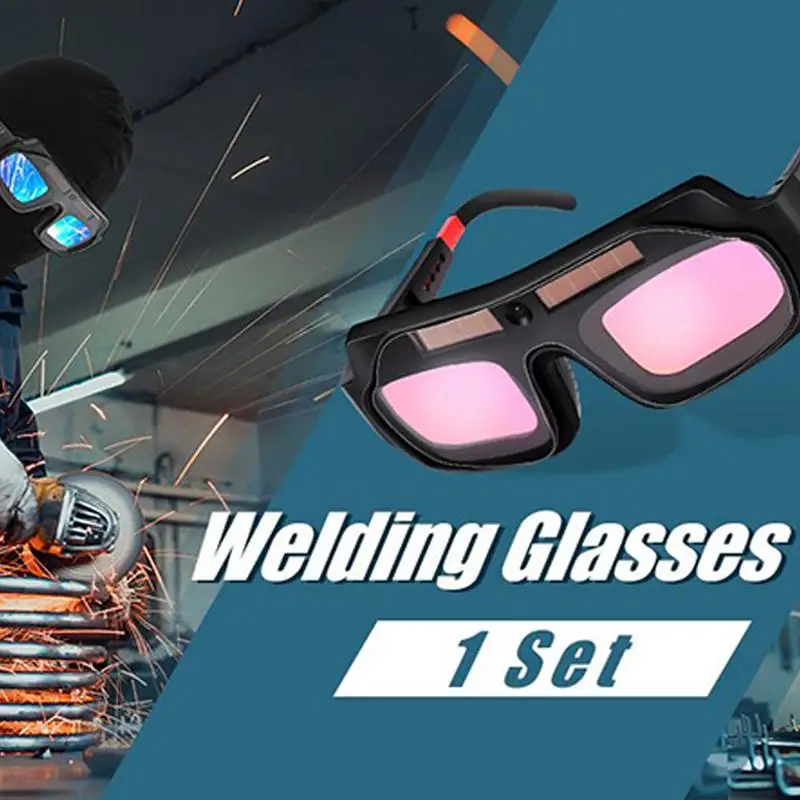 

Auto Darkening Welding Glasses Auto-dimming Welder Glasses Ventilated Face Shield Adjustable UV-resistant For Construction Work